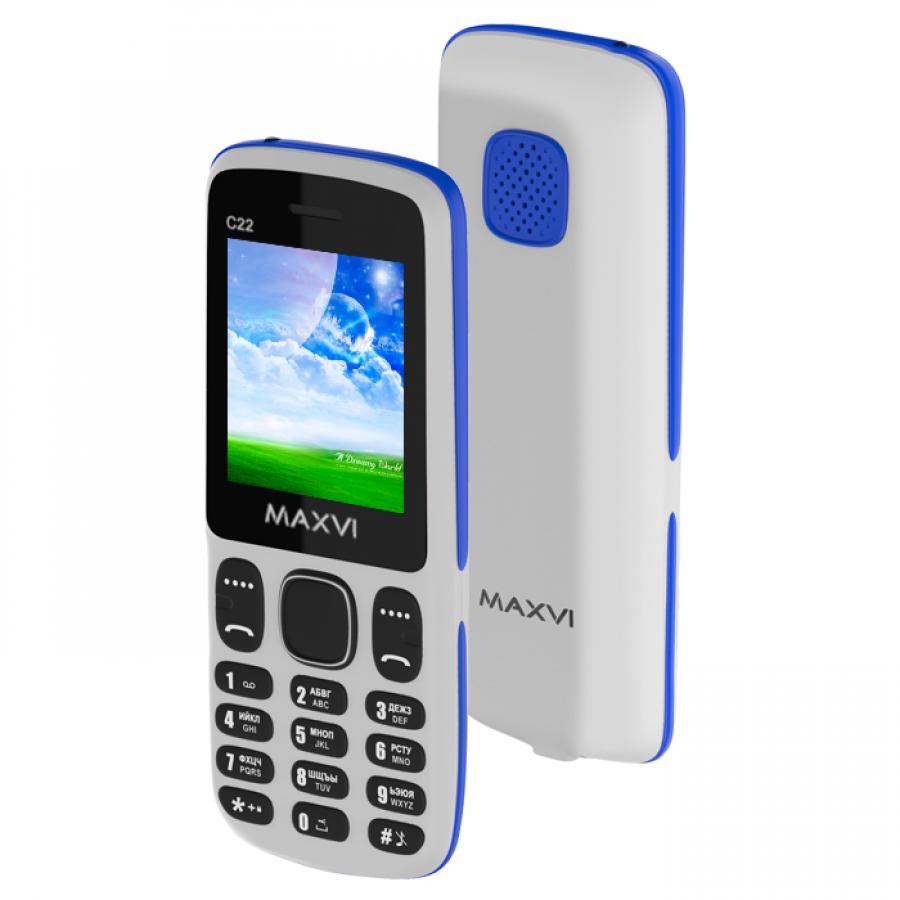 Мобильный телефон Maxvi C22 White Blue