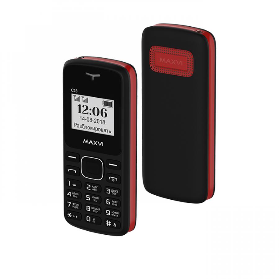 Мобильный телефон Maxvi C23 Black red