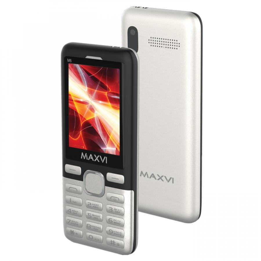 Мобильный телефон Maxvi M6 Silver Black