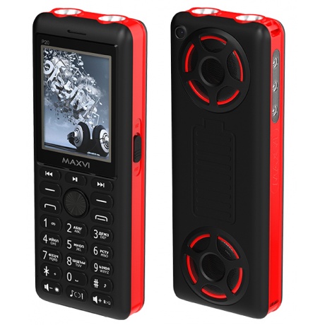 Мобильный телефон Maxvi P20 Black Red - фото 1