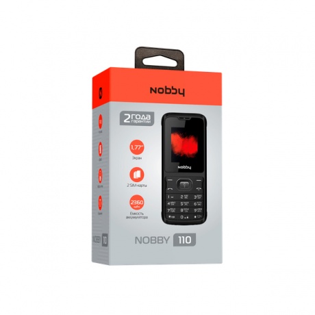 Мобильный телефон Nobby 110 BLACK RED - фото 5