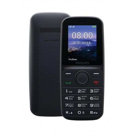 Мобильный телефон Philips Xenium E109 Black - фото 1