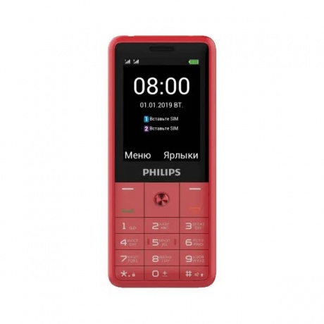 Мобильный телефон Philips Xenium E169 XENIUM Red - фото 1