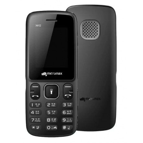 Мобильный телефон Micromax X412 черный/серый - фото 1