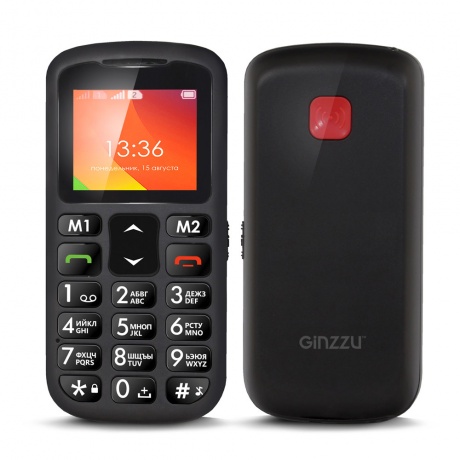 Мобильный телефон Ginzzu MB601 Black - фото 1