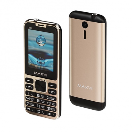 Мобильный телефон Maxvi X11 Metallic Gold - фото 1