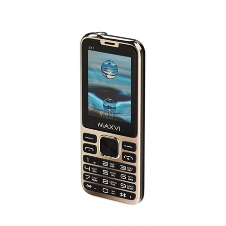 Мобильный телефон Maxvi X11 Metallic Gold - фото 3
