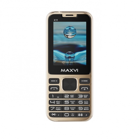 Мобильный телефон Maxvi X11 Metallic Gold - фото 4