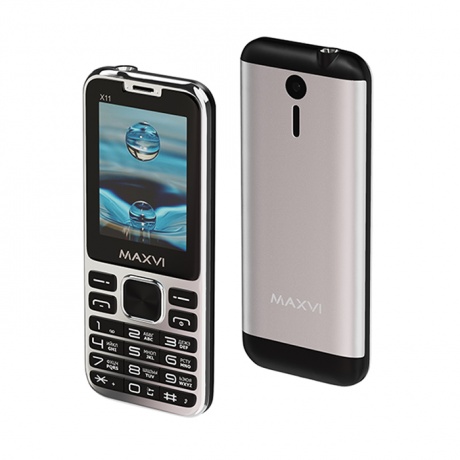 Мобильный телефон Maxvi X11 Metallic Silver - фото 1