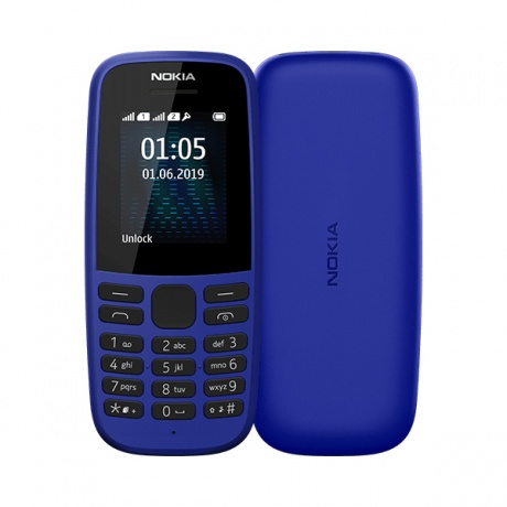 Мобильный телефон Nokia 105 (TA-1174) 2019 BLUE - фото 1
