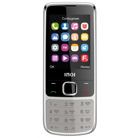 Мобильный телефон INOI 243 SILVER (2 SIM) - фото 2