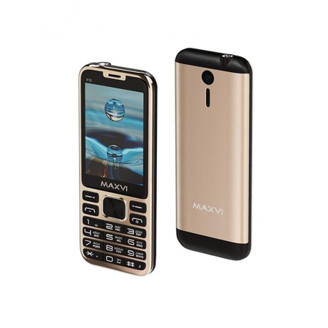 Мобильный телефон Maxvi X10 METALLIC GOLD (2 SIM) - фото 1
