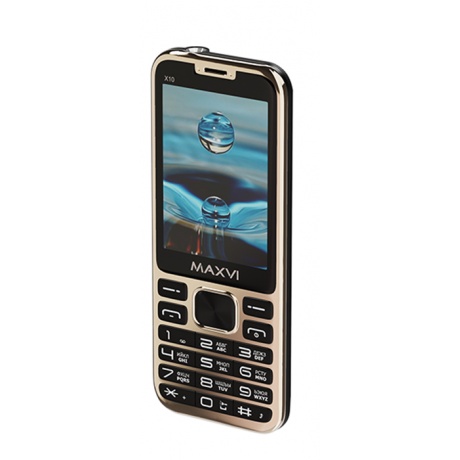 Мобильный телефон Maxvi X10 METALLIC GOLD (2 SIM) - фото 9