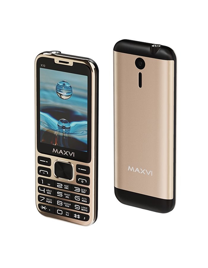 Мобильный телефон Maxvi X10 METALLIC GOLD (2 SIM) мобильный телефон maxvi k20 black 2 sim