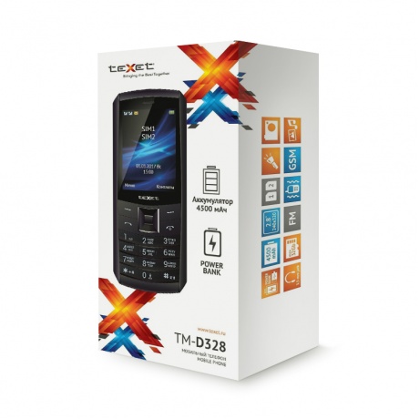 Мобильный телефон eXet TM-D328 Black - фото 4