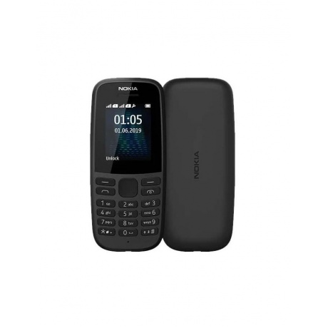 Мобильный телефон Nokia 105 SS (TA-1203) Black - фото 1