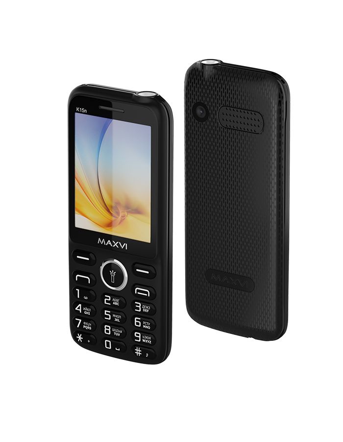 Мобильный телефон MAXVI K15n BLACK maxvi k15n red 2 sim