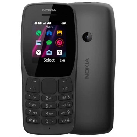 Мобильный телефон Nokia 110 (2019) Dual Sim Black - фото 1