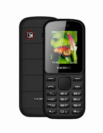 Мобильный телефон teXet TM-130 Black-Red