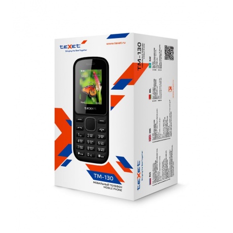 Мобильный телефон teXet TM-130 Black-Red - фото 6