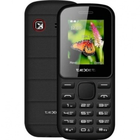 Мобильный телефон teXet TM-130 Black-Red