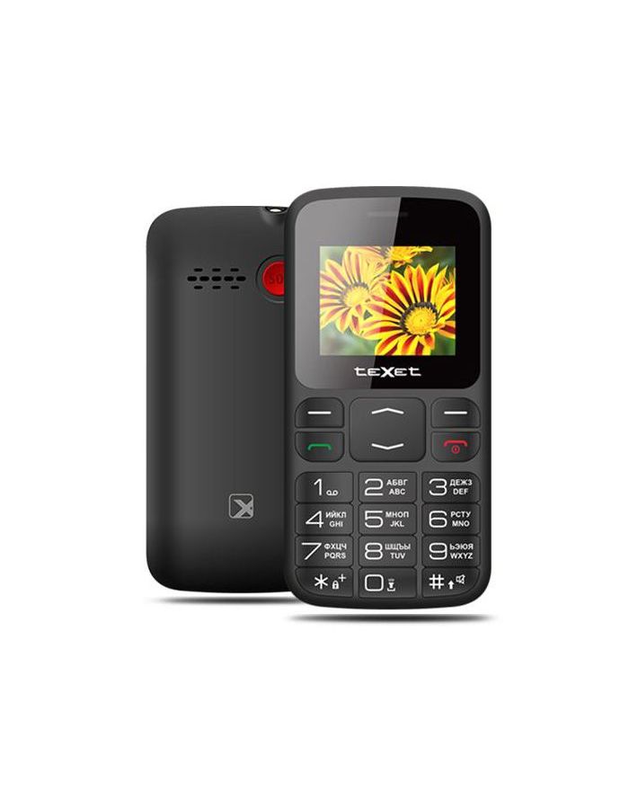Мобильный телефон teXet TM-B208 Black мобильный телефон texet tm 521r black orange