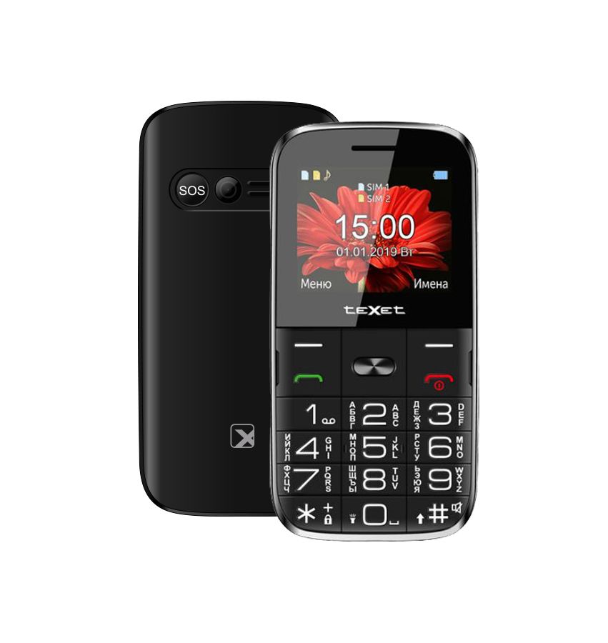 сотовый телефон texet tm b227 red Мобильный телефон teXet TM-B227 Black