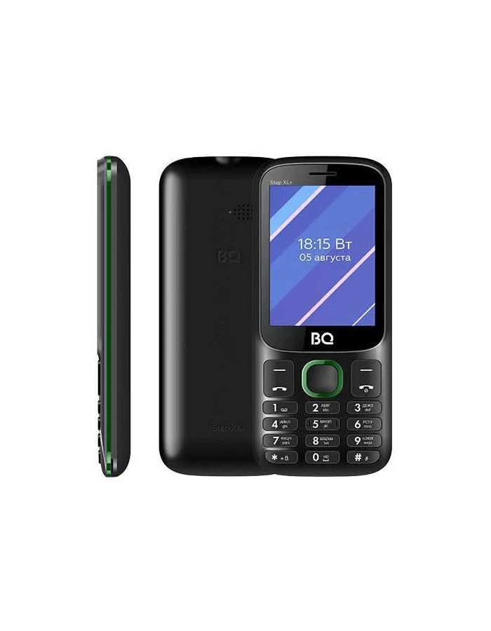 Мобильный телефон BQ 2820 Step XL+ Black/Green мобильный телефон bq bq 2820 step xl black red