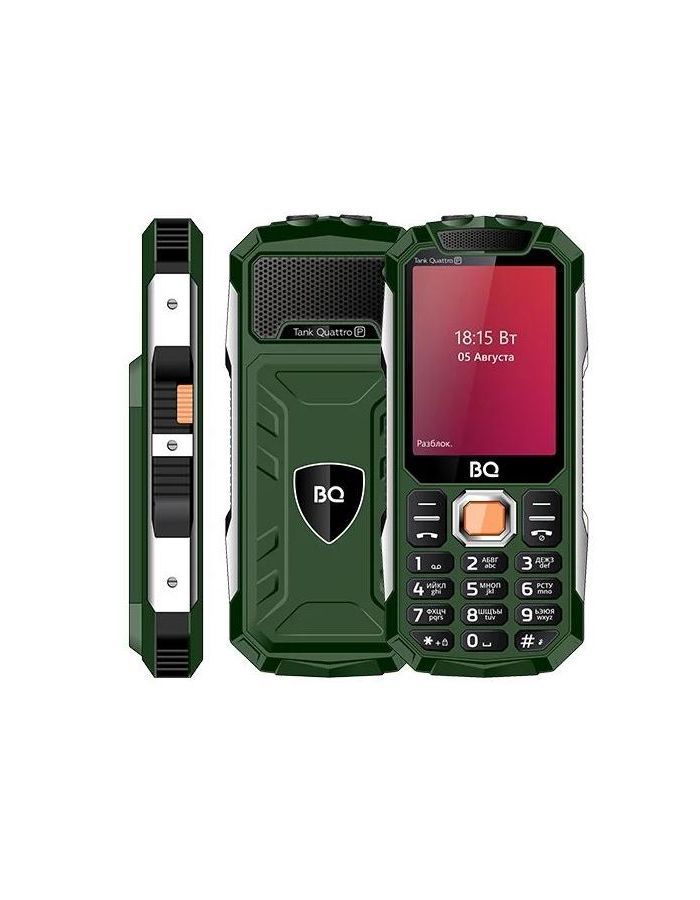 Мобильный телефон BQ 2817 Tank Quattro Power Green мобильный телефон ark power 4 черный 2 8 32 мб bluetooth