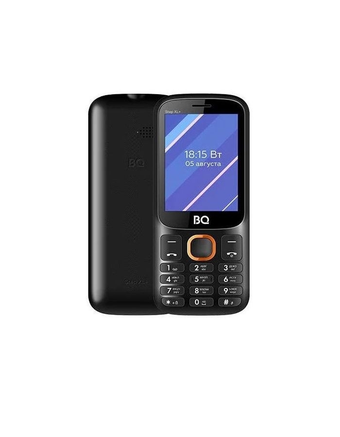 сотовый телефон bq 2820 step xl 2 8 2 sim 32мб microsd 1000 мач желто синий Мобильный телефон BQ 2820 Step XL+ Black/Orange