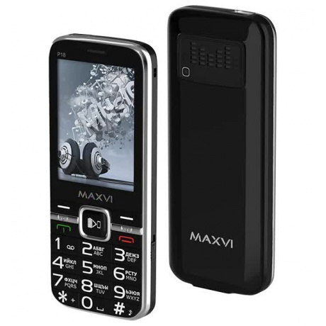 Мобильный телефон MAXVI P18 BLACK (3 SIM) - фото 1