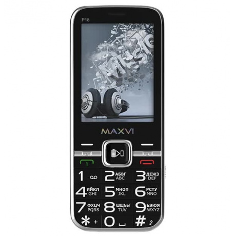 Мобильный телефон MAXVI P18 BLACK (3 SIM) - фото 2