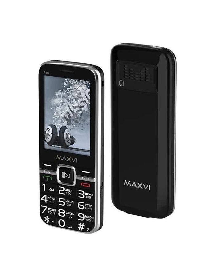 мобильный телефон maxvi c30 black Мобильный телефон MAXVI P18 BLACK (3 SIM)