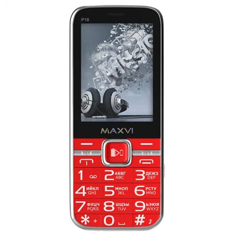 Мобильный телефон MAXVI P18 RED (3 SIM) - фото 2