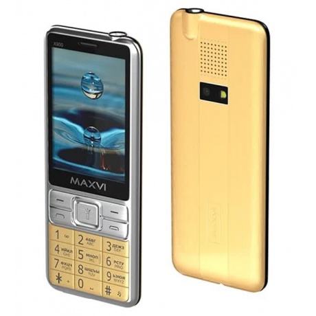 Мобильный телефон MAXVI X900 GOLD (2 SIM) - фото 1