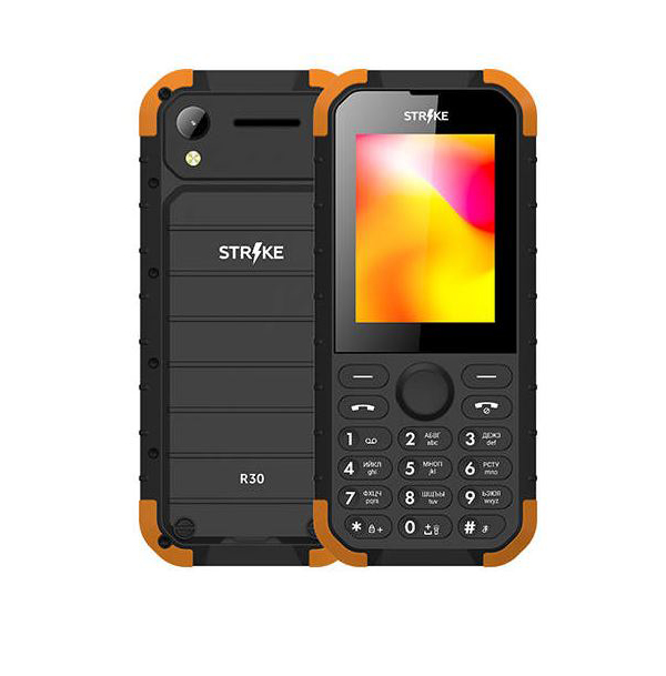 

Мобильный телефон STRIKE R30 BLACK ORANGE, Оранжевый/черный