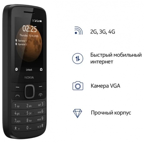 Мобильный телефон NOKIA 225 DS TA-1276 BLACK - фото 7