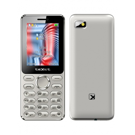 Мобильный телефон teXet TM-212 Grey - фото 1