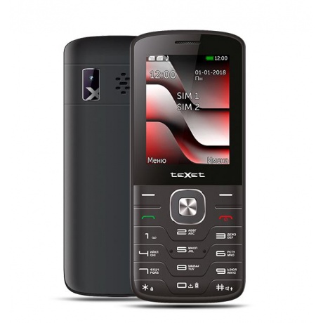 Мобильный телефон teXet TM-D329 черный-красный - фото 1