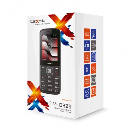 Мобильный телефон teXet TM-D329 черный-красный - фото 6