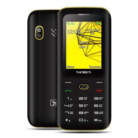 Мобильный телефон teXet TM-517R черный-желтый - фото 1
