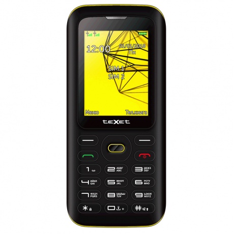 Мобильный телефон teXet TM-517R черный-желтый - фото 2