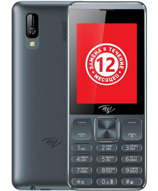 

Мобильный телефон Itel it6320 Dark Grey, Серый