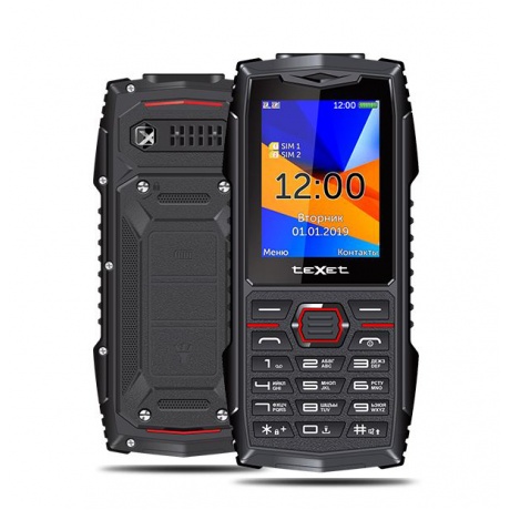 Мобильный телефон teXet TM-519R черный/красный - фото 1