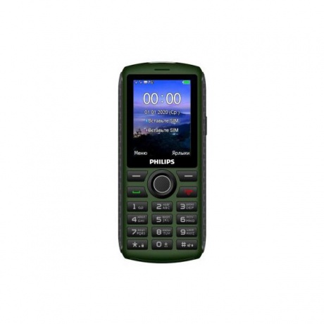 Мобильный телефон Philips Xenium E218 Green - фото 2