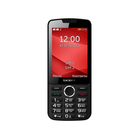 Мобильный телефон teXet TM-308 черный/красный - фото 3