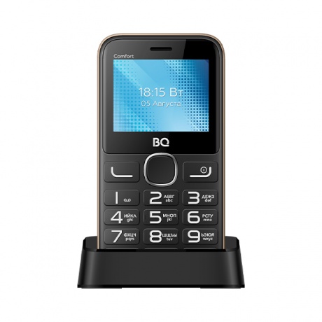 Мобильный телефон BQ 2301 Comfort Black/Gold - фото 4