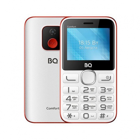 Мобильный телефон BQ 2301 Comfort White/Red - фото 1