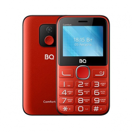 Мобильный телефон BQ 2301 Comfort Red/Black - фото 1