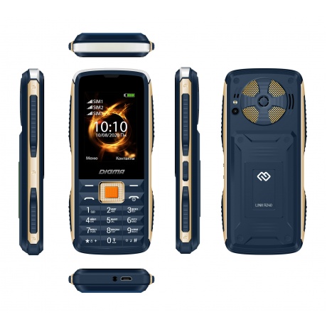 Мобильный телефон DIGMA Linx R240 Blue (3 SIM) - фото 10
